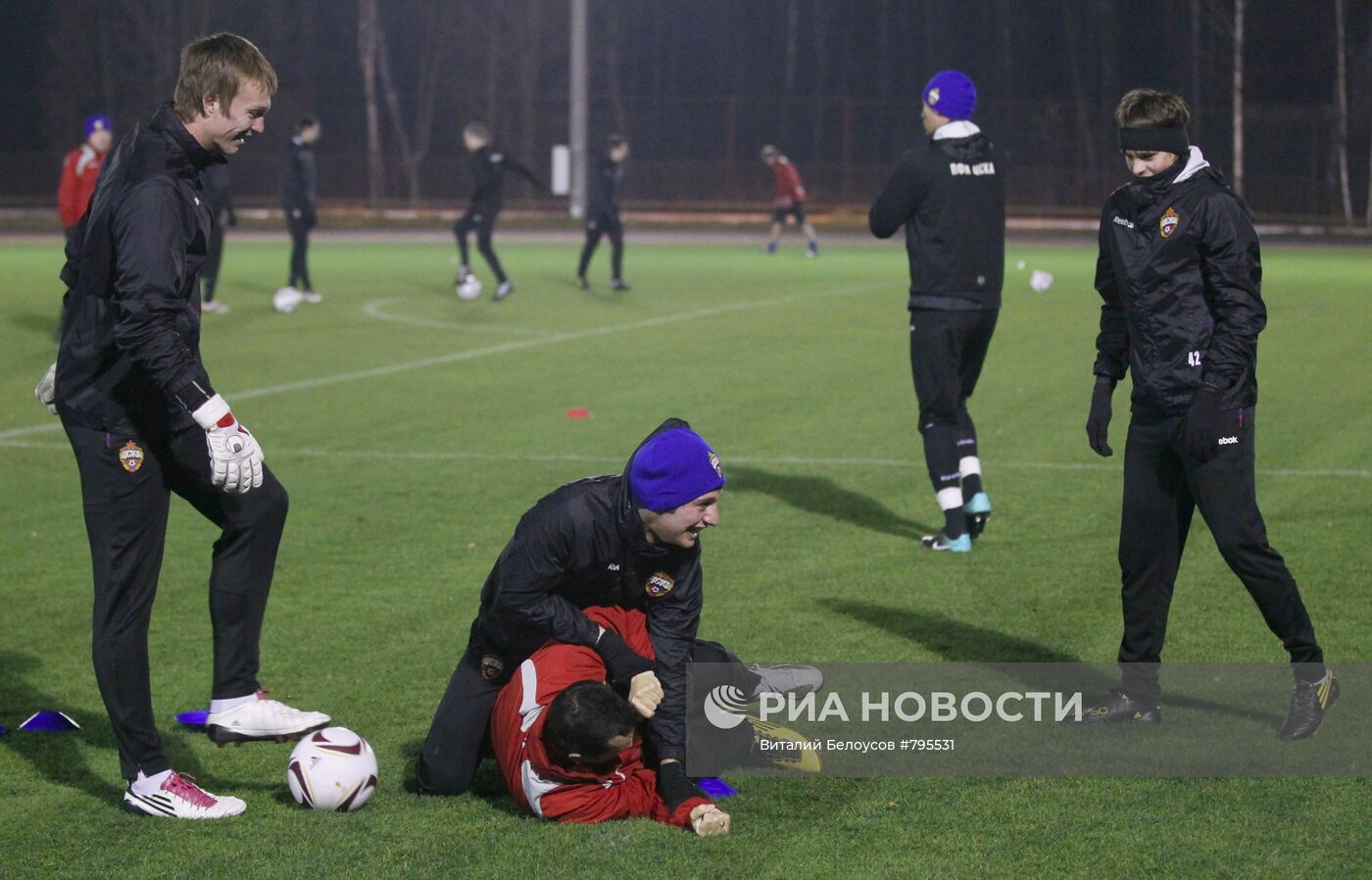 Открытая тренировка ПФК ЦСКА перед матчем в Лиге Европы