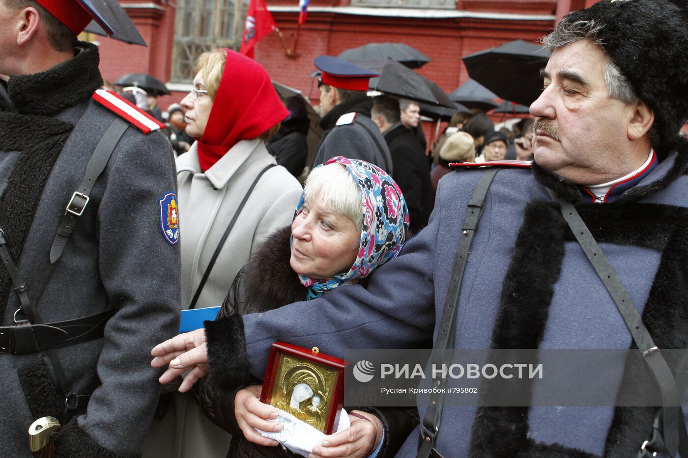 Освящение иконы Николы Можайского на Никольской башне Кремля