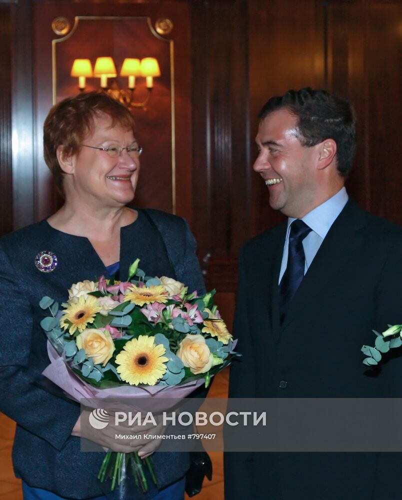 Д.Медведев и Т.Халонен