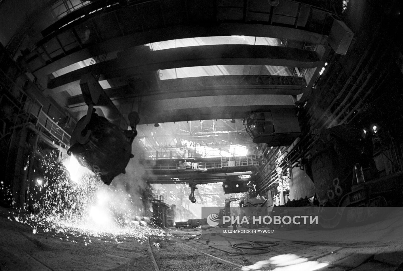 В мартеновском цехе Донецкого металлургического завода