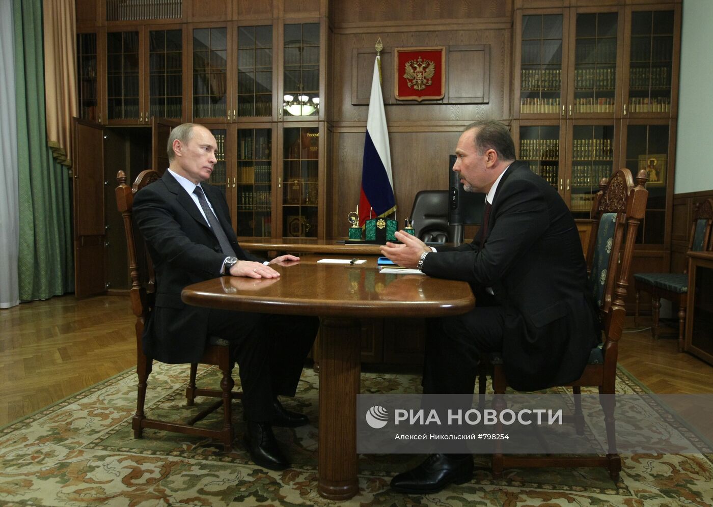 Встреча Владимира Путина с Михаилом Менем