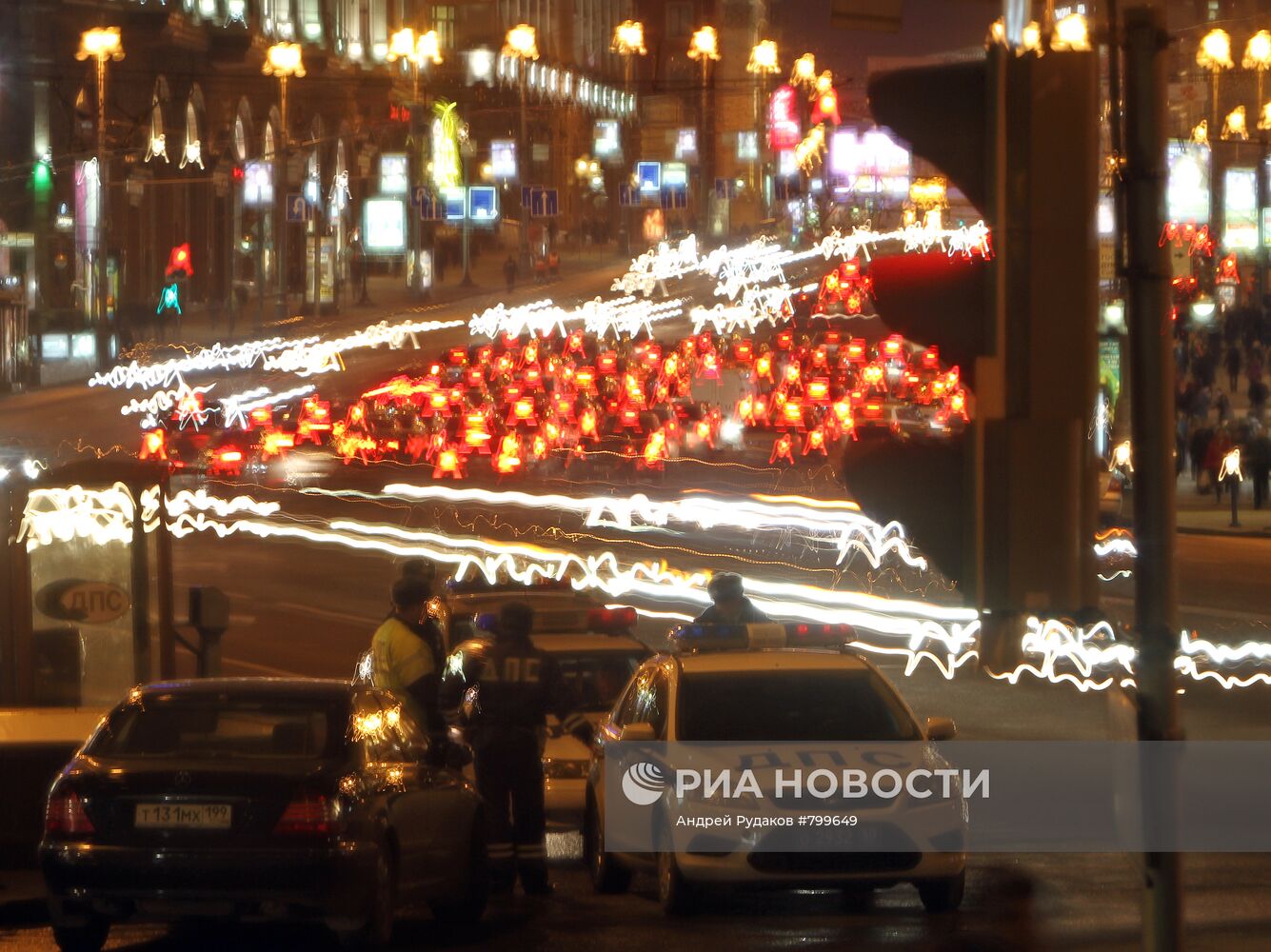 Автомобильные пробки на Тверской улице