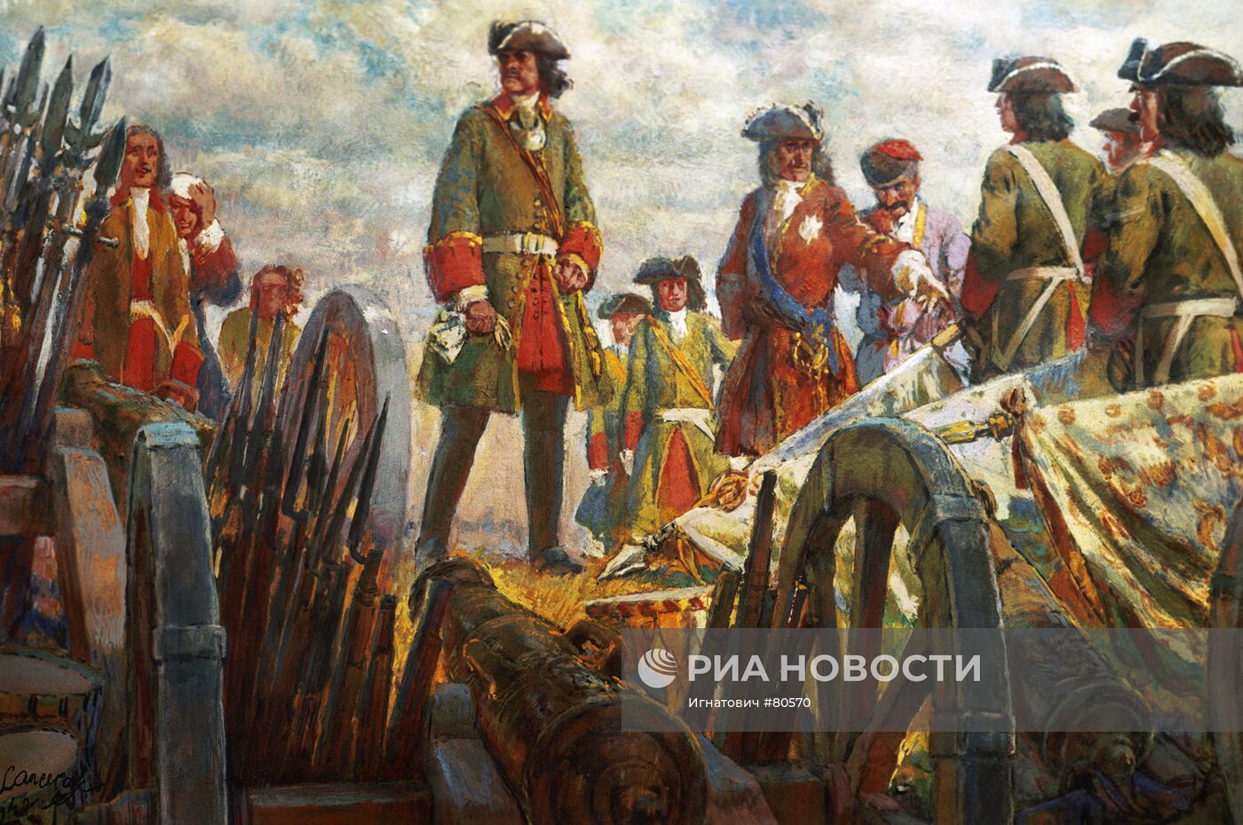 Репродукция иллюстрации "Полтавская победа"
