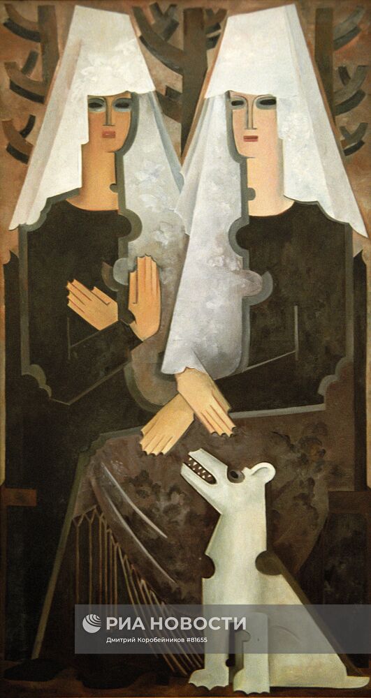 Картина Натальи Гончаровой "Две испанки"