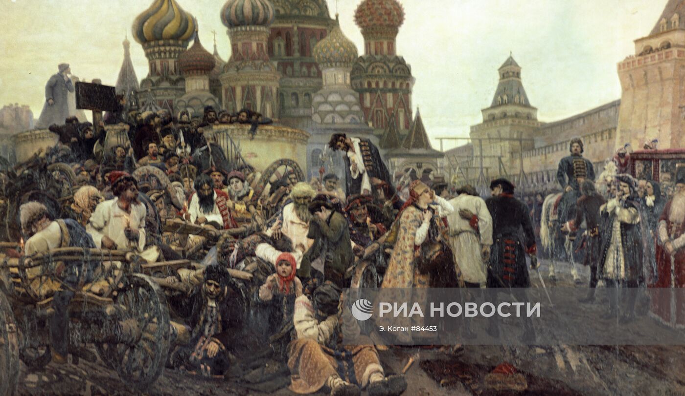 СУРИКОВ КАРТИНА "УТРО СТРЕЛЕЦКОЙ КАЗНИ"