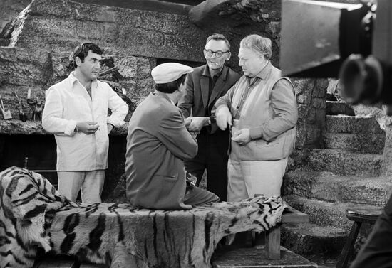 Съемки фильма "Бриллиантовая рука"