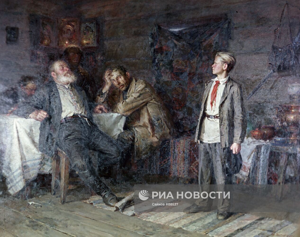 Репродукция картины "Павлик Морозов"