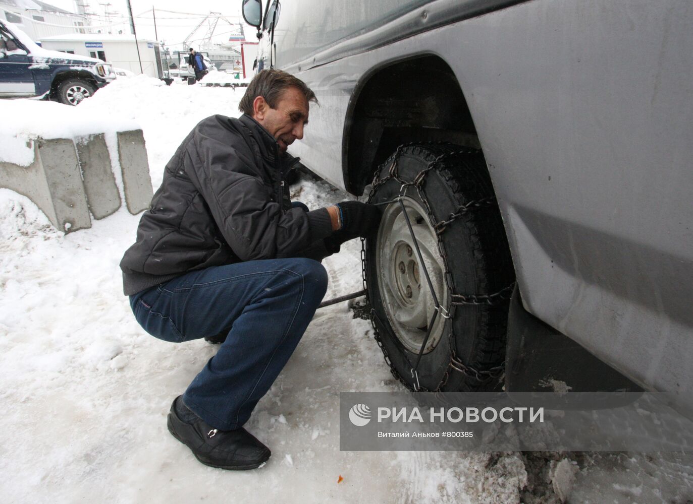 Сильный снегопад во Владивостоке