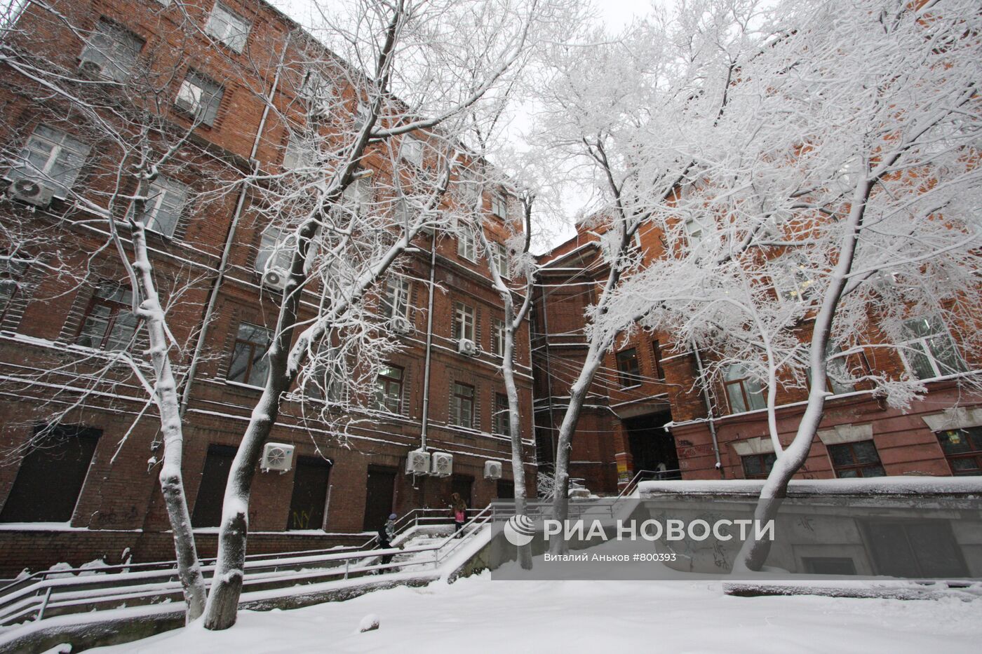 Сильный снегопад во Владивостоке