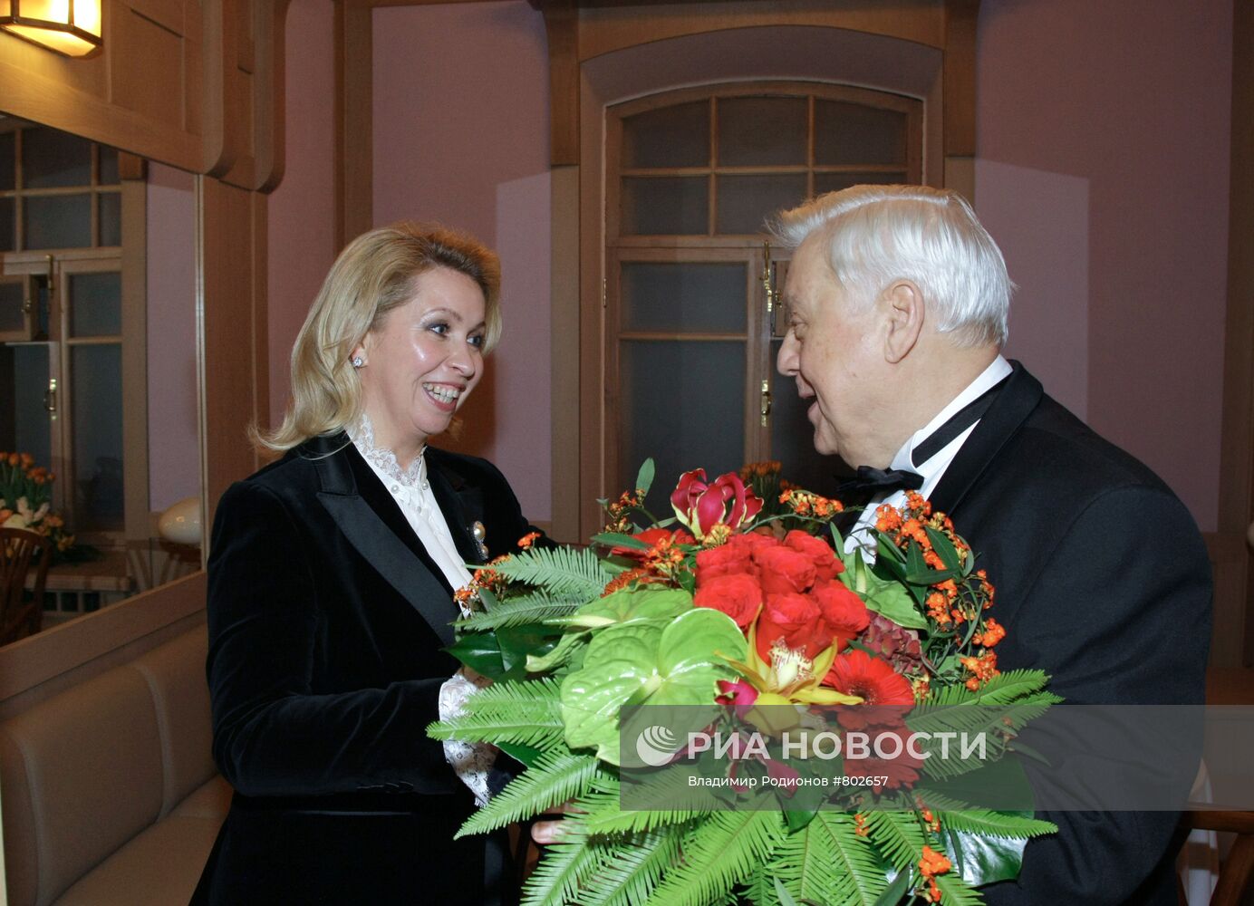 С. Медведева на юбилейном вечере Олега Табакова