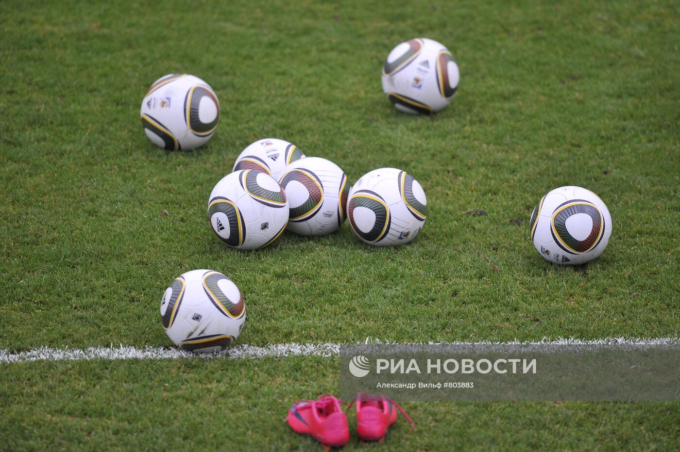 Тренировка сборной России по футболу перед матчем с бельгийцами