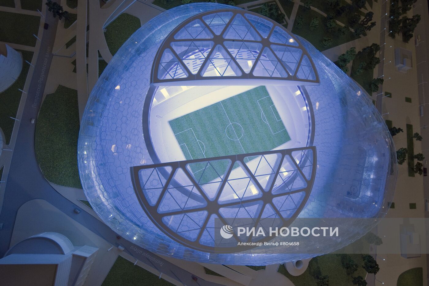Макет нового стадиона "Динамо"