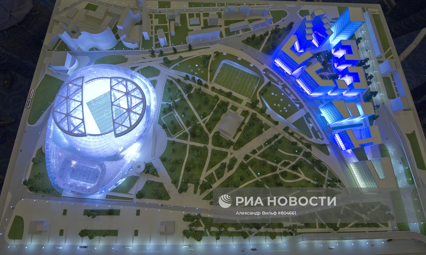 Макет нового стадиона "Динамо"