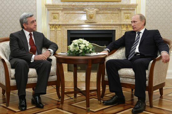 Встреча Владимира Путина с Сержем Саргсяном