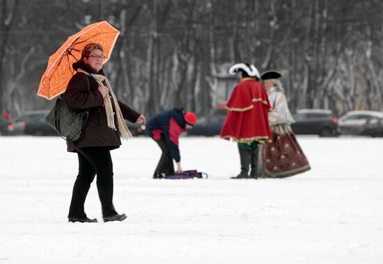 Снегопад в Санкт-Петербурге