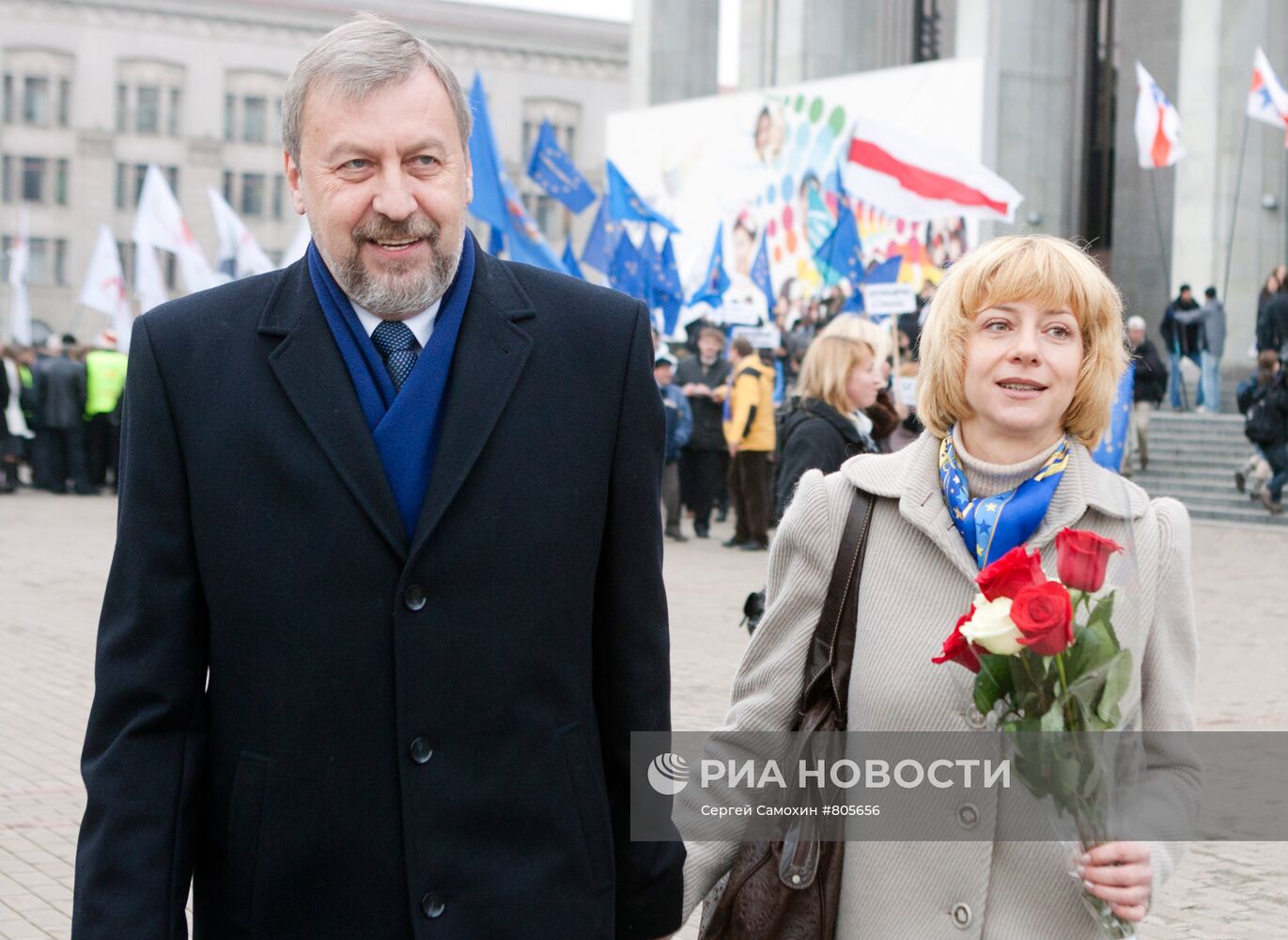 Андрей Санников с супругой Ириной Халип