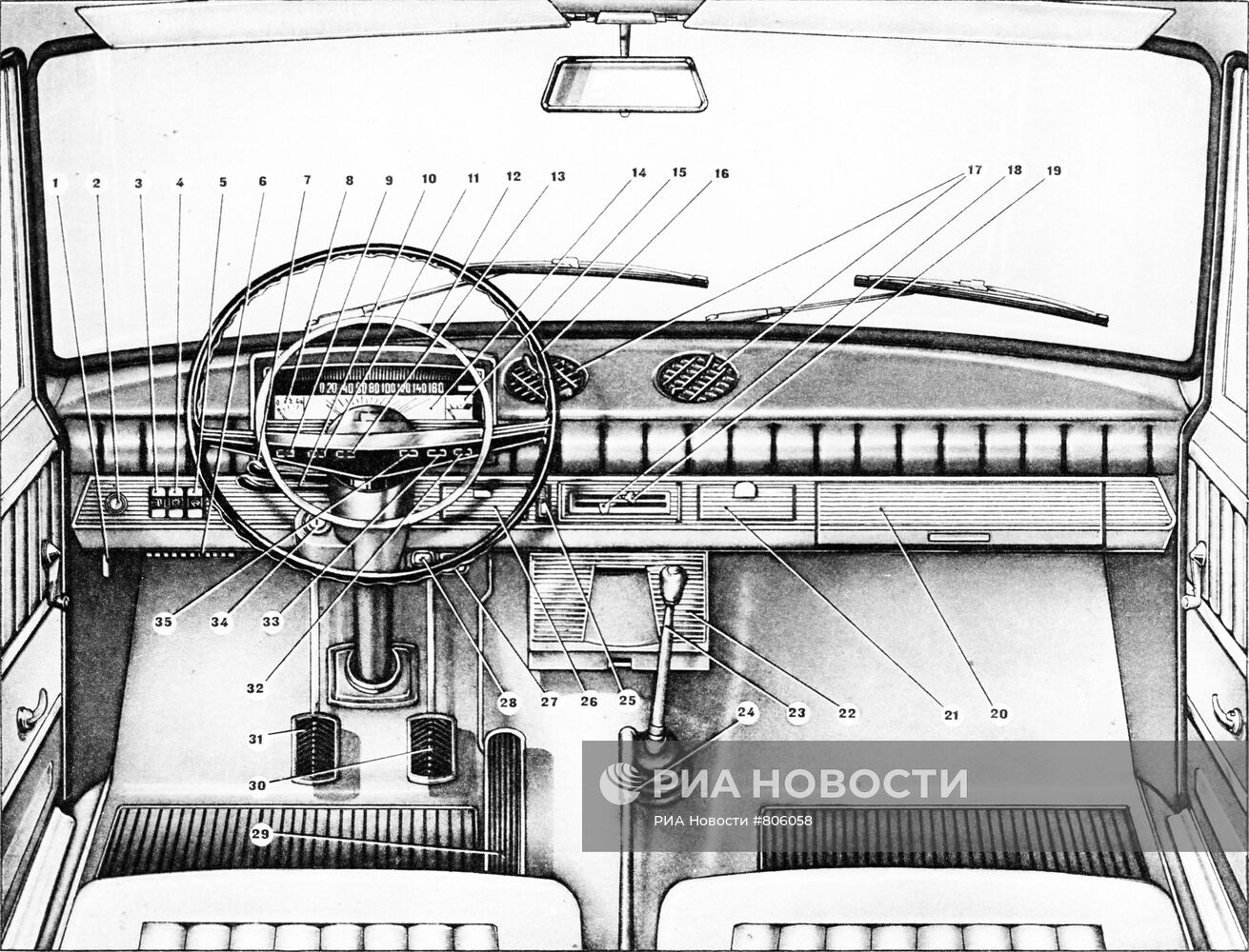 Схема кабины автомобиля 