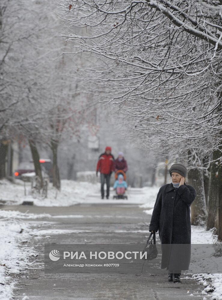 Снегопад в Московской области