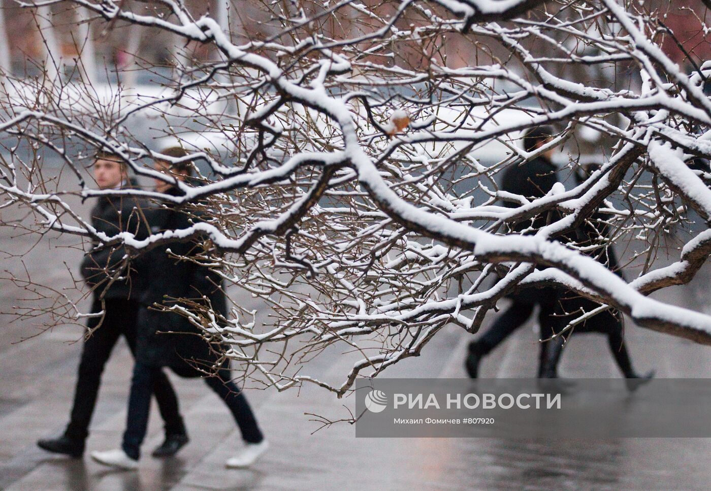 В Москве выпал снег