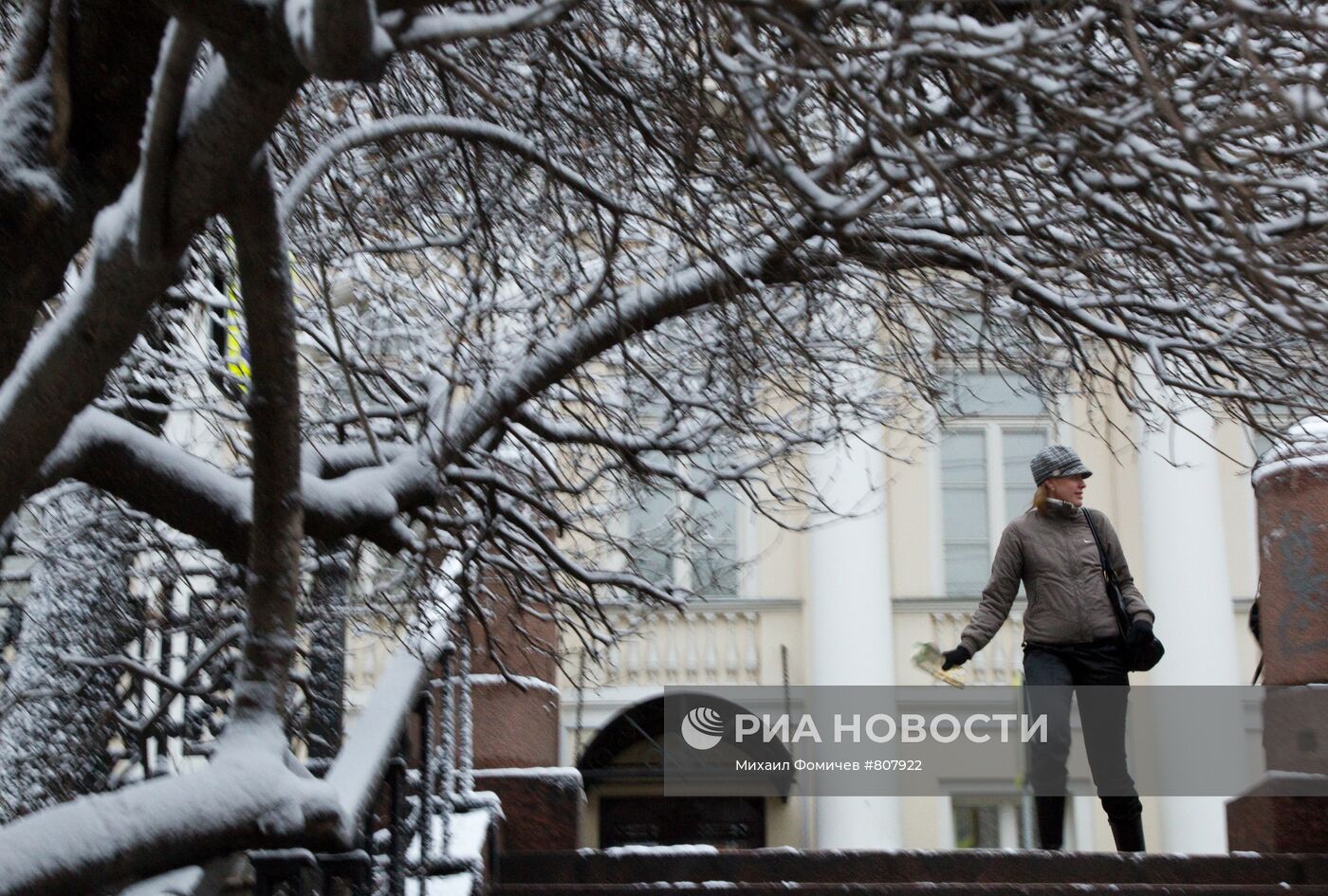 В Москве выпал снег