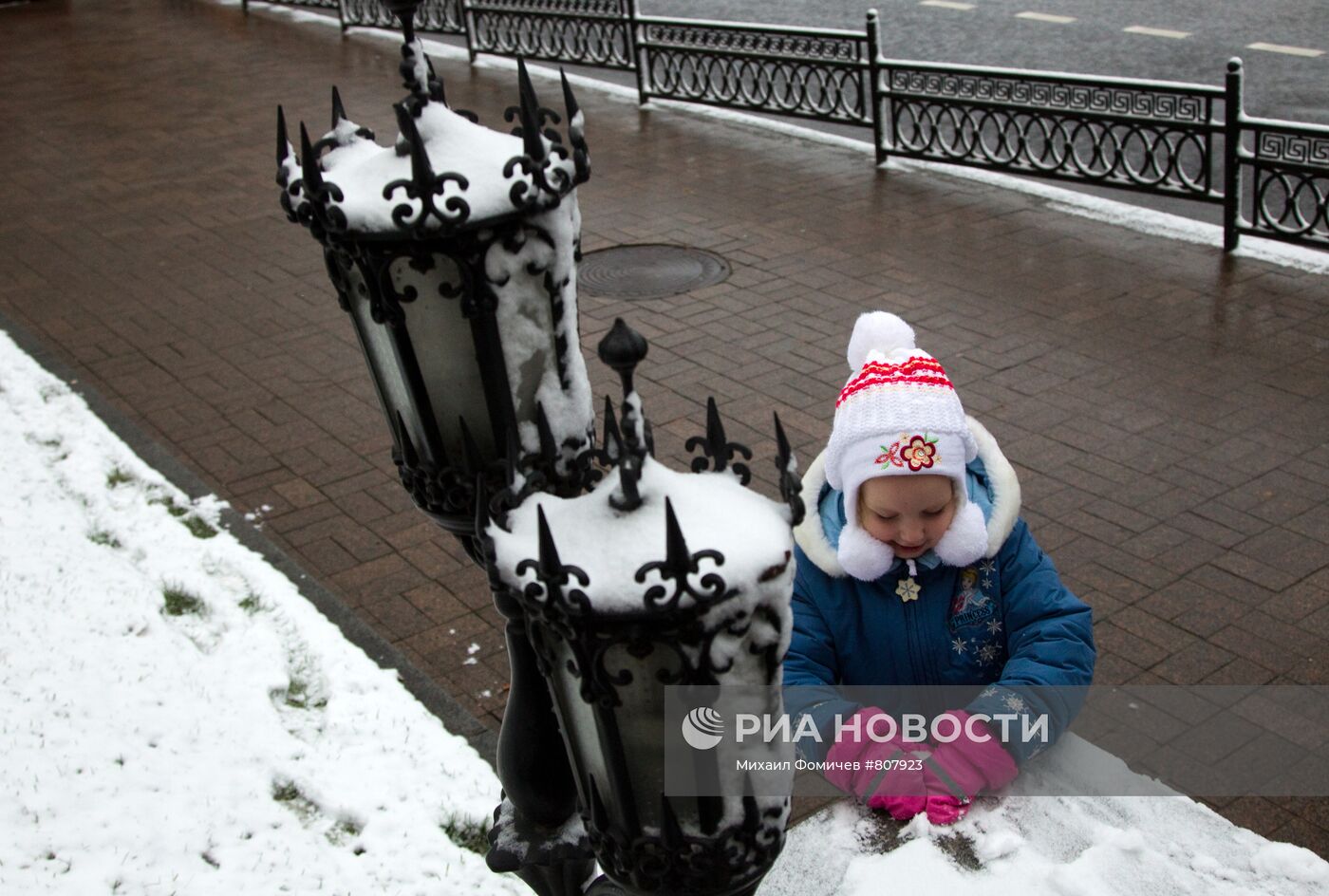 В Москве выпал снег