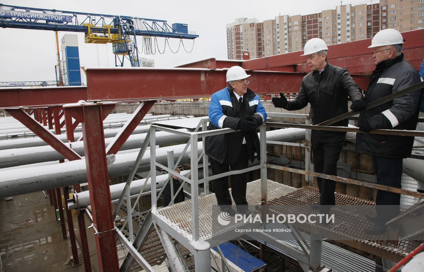Сергей Собянин посетил строящуюся станцию метро "Новокосино"