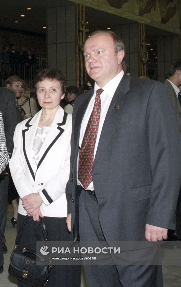Лидер КПРФ Геннадий Андреевич Зюганов с супругой