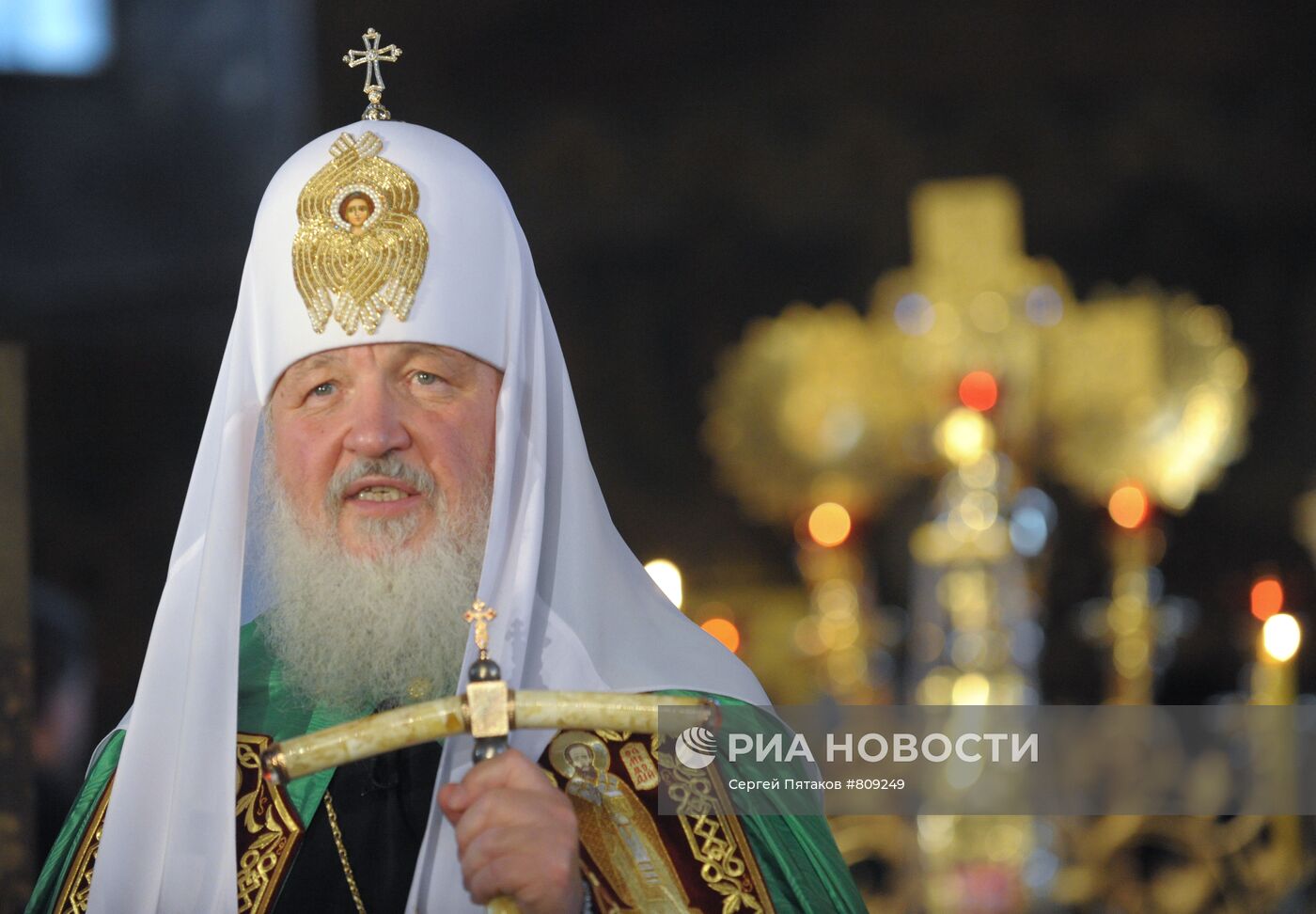 Патриарх Кирилл в Трапезном храме Киево-Печерской лавры