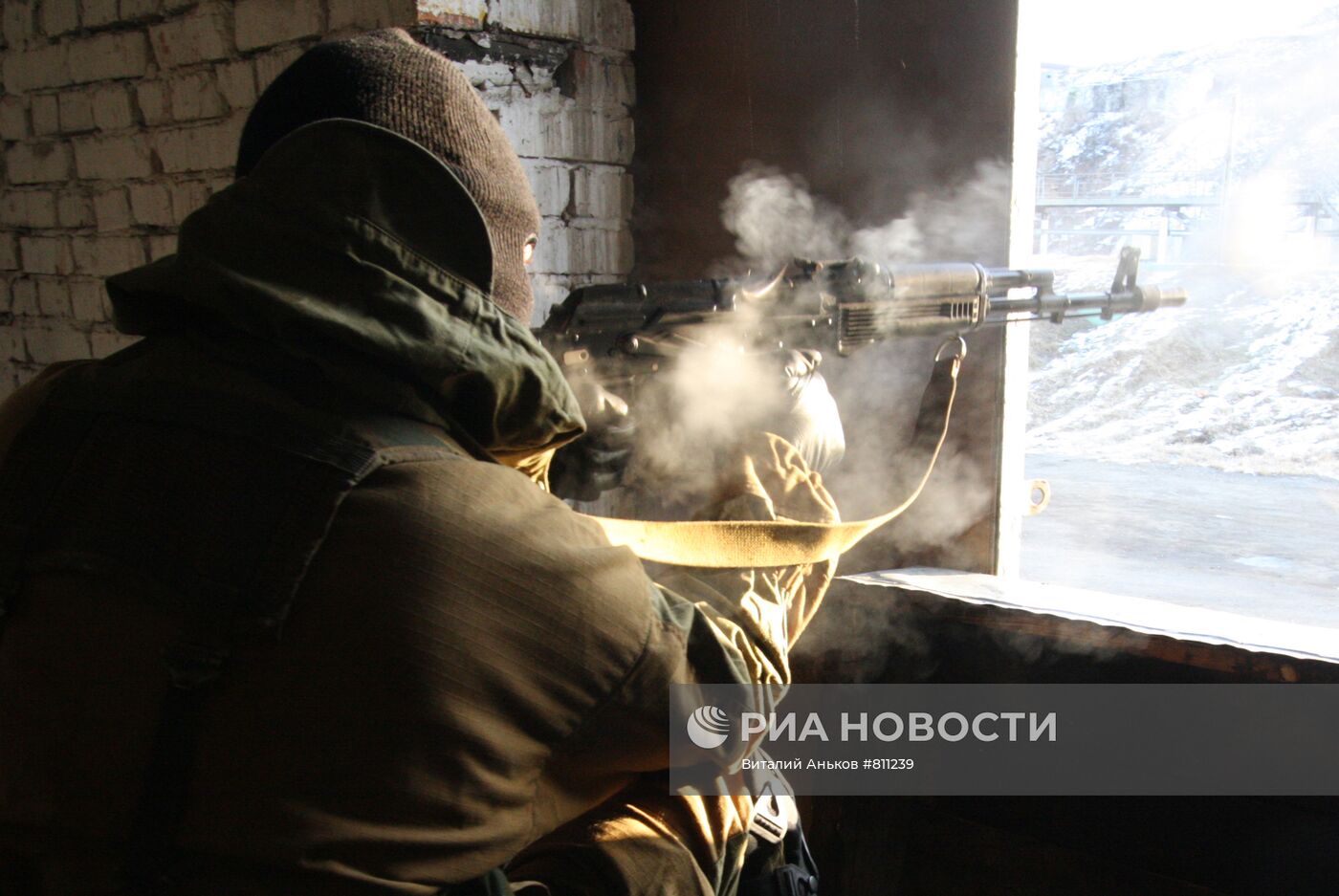 "Террорист" ведет бой