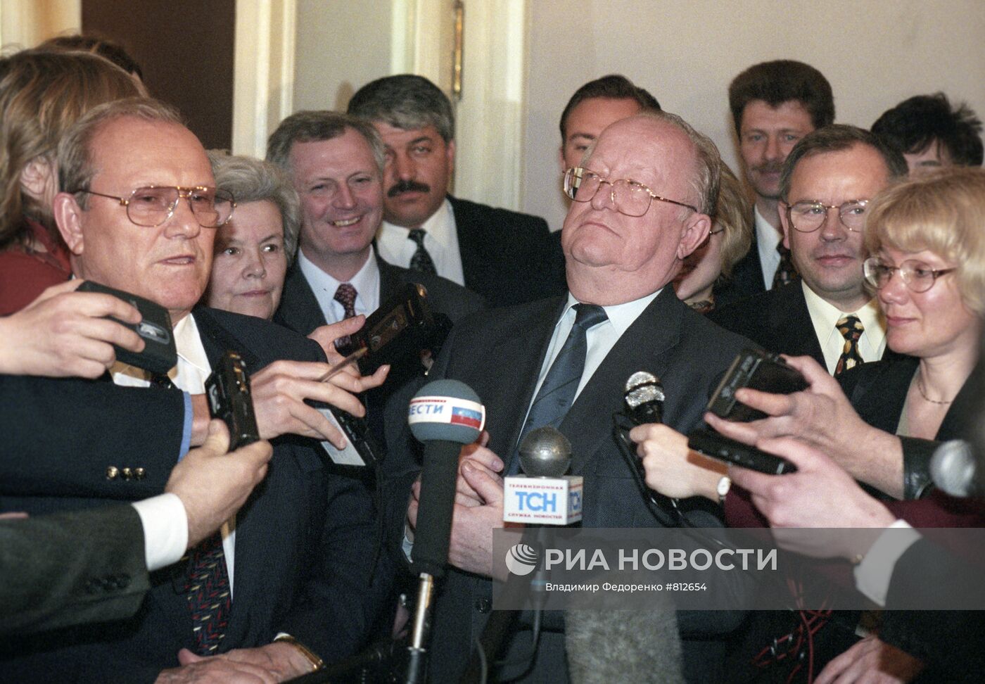 Президент АРБ С. Егоров и Председатель Центробанка В. Геращенко