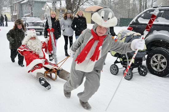 Традиционные игры Дедов Морозов в Карелии