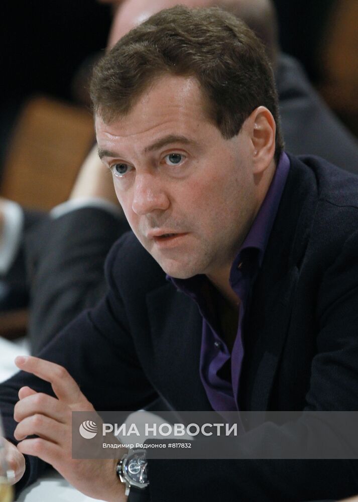 Встреча Дмитрия Медведева с главными редакторами российских СМИ