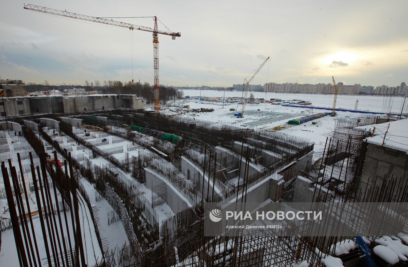 Строительство нового стадиона "Зенит" в Санкт-Петербурге