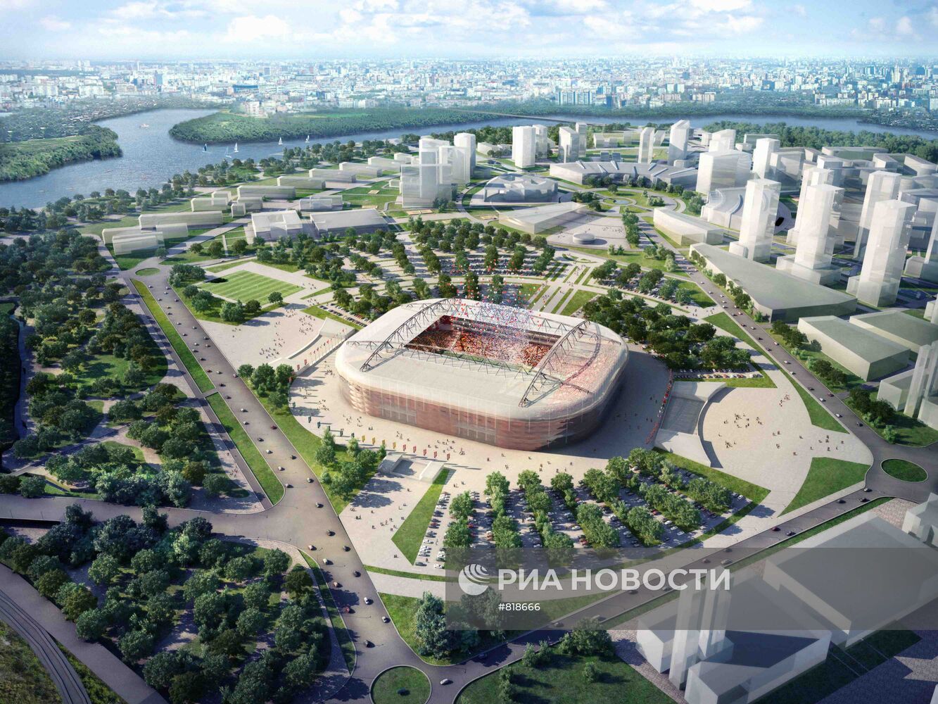 Макет стадиона в Москве к ЧМ по футболу 2018 года
