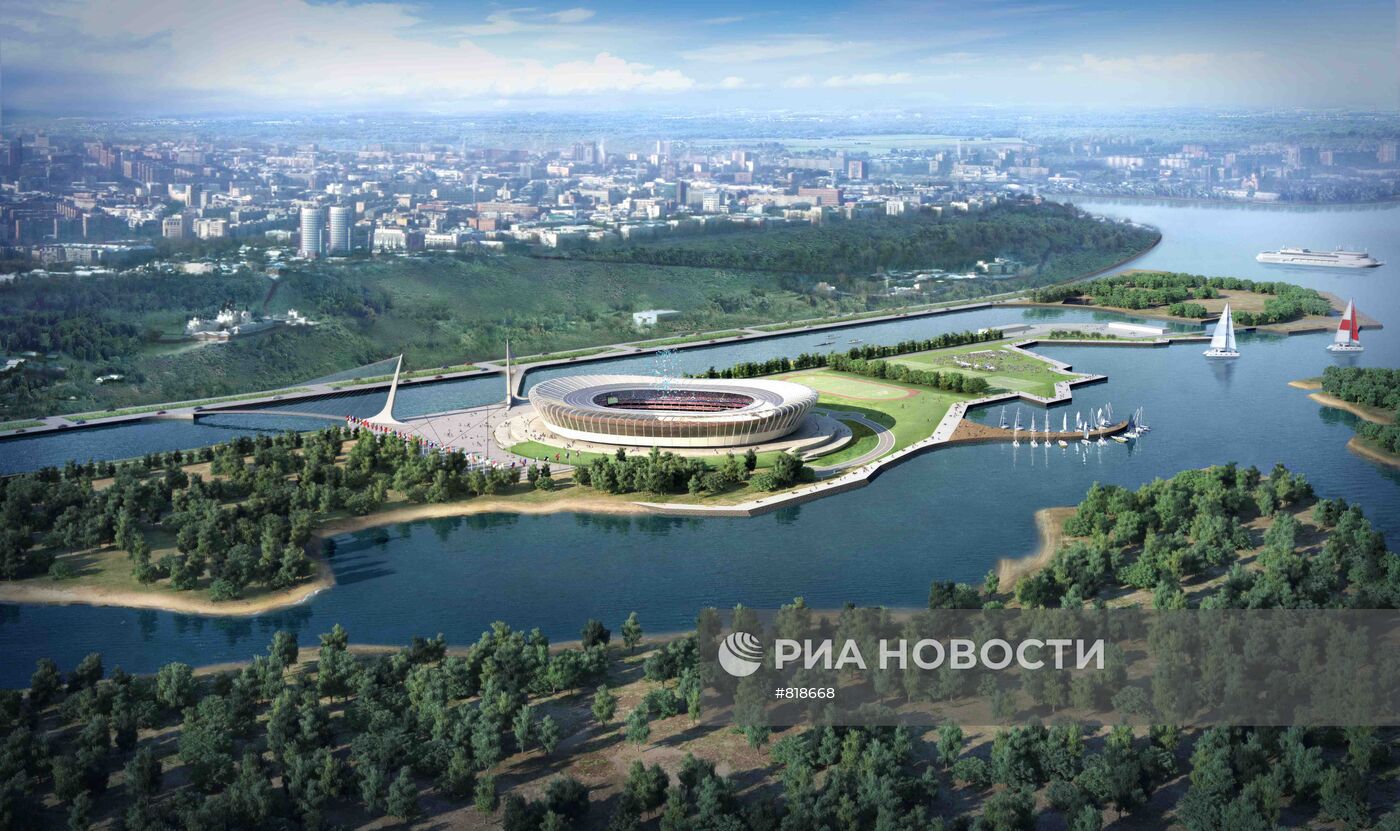 Макет стадиона в Нижнем Новгороде к ЧМ по футболу 2018 года