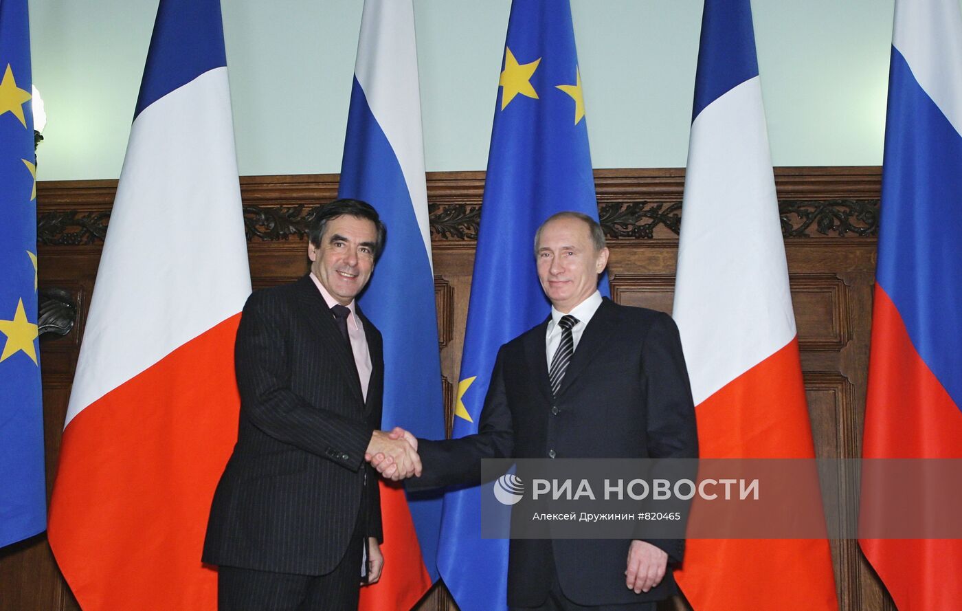 Встреча Владимира Путина и Франсуа Фийона в Москве