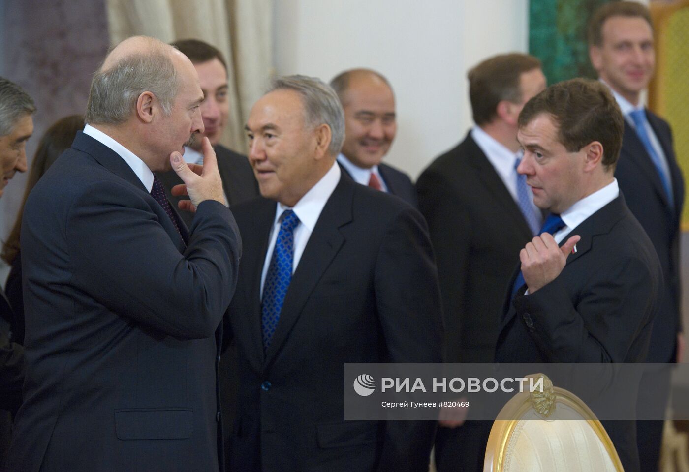 Дмитрий Медведев, Нурсултан Назарбаев, Александр Лукашенко