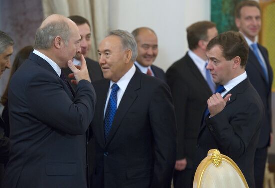 Дмитрий Медведев, Нурсултан Назарбаев, Александр Лукашенко