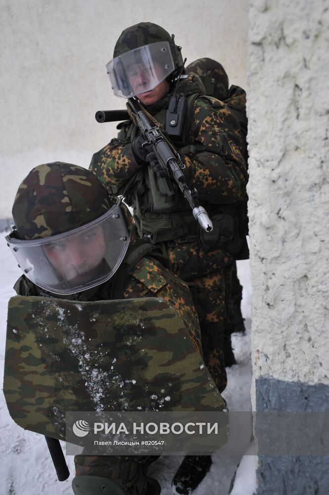 Учения антитеррористических подразделений ЦВО