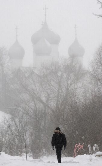 Метель в Великом Новгороде
