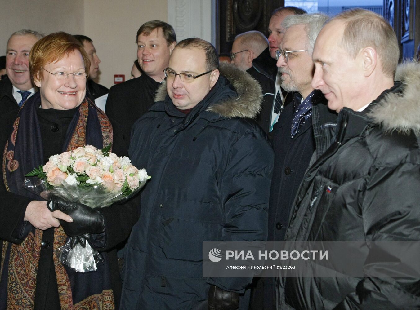 В.Путин встретил в Выборге президента Финляндии Т.Халонен