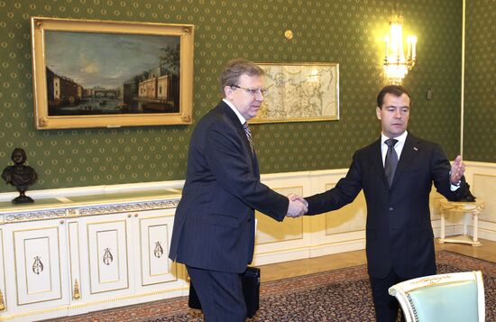 Дмитрий Медведев провел встречу с Алексеем Кудриным в Кремле