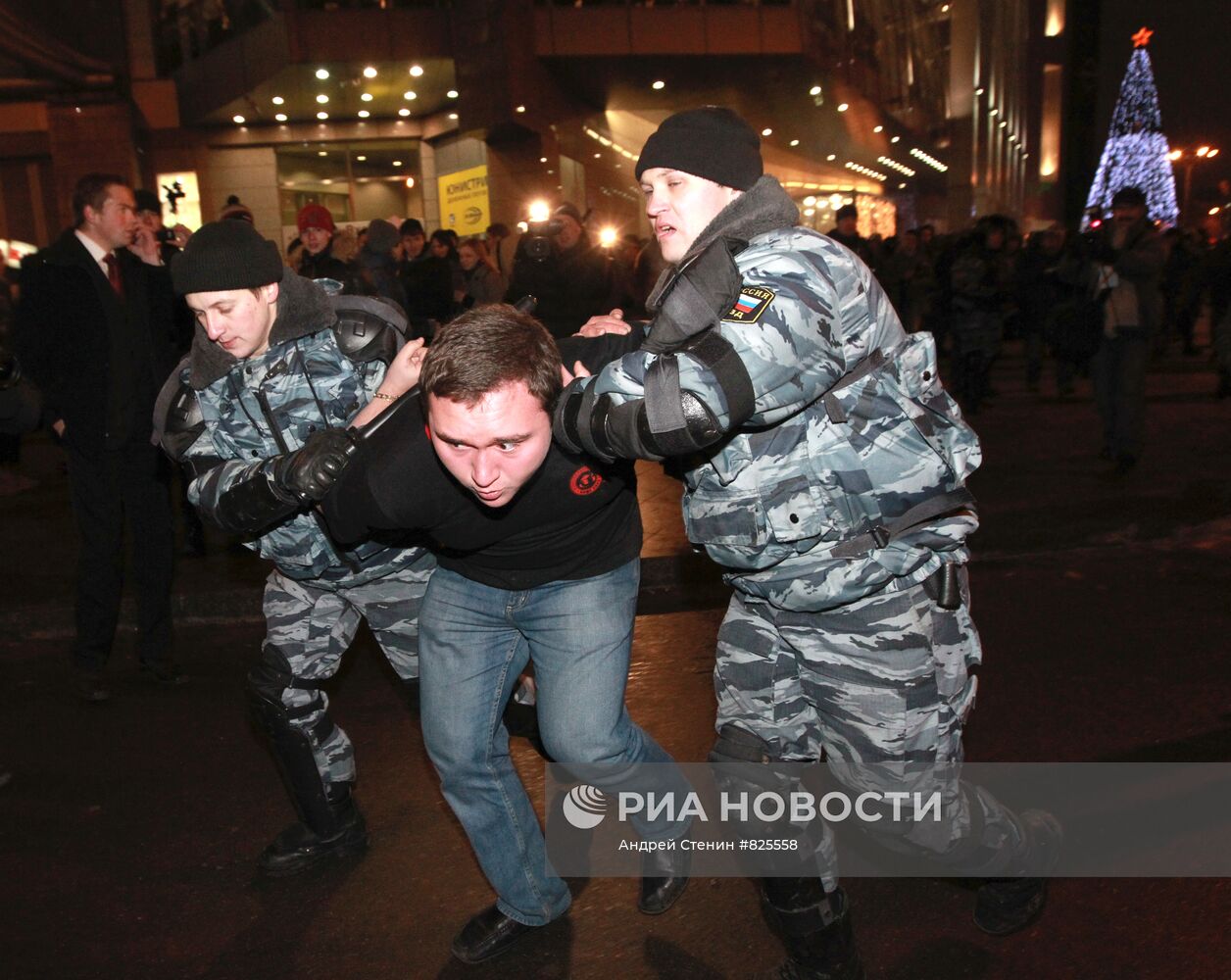 Ситуация на площади Киевского вокзала в Москве