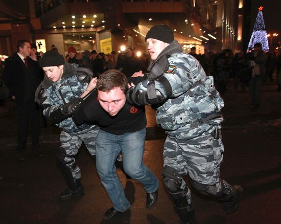 Ситуация на площади Киевского вокзала в Москве