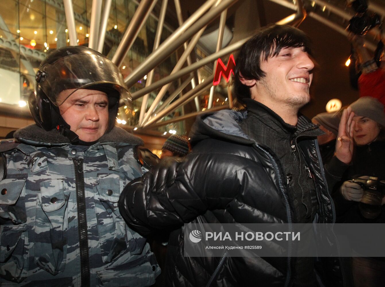 Ситуация на площади Киевского вокзала в Москве