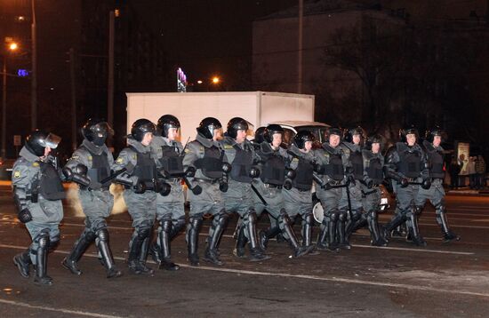 Ситуация на площади Киевского вокзала в Москве