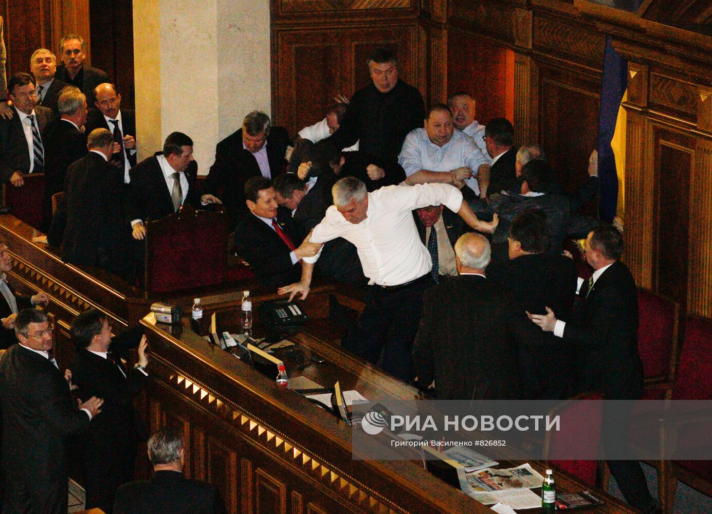 Драка в Верховной Раде Украины