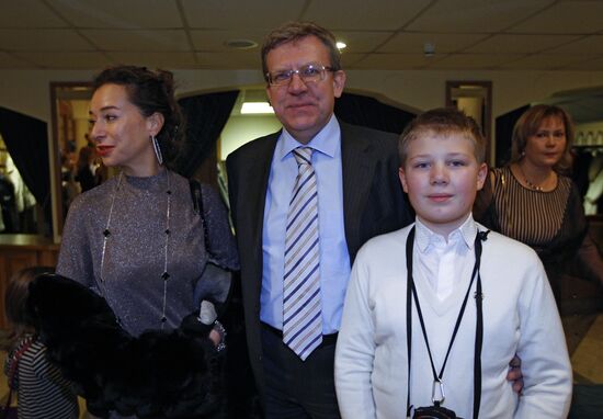 Министр финансов РФ Алексей Кудрин с семьей