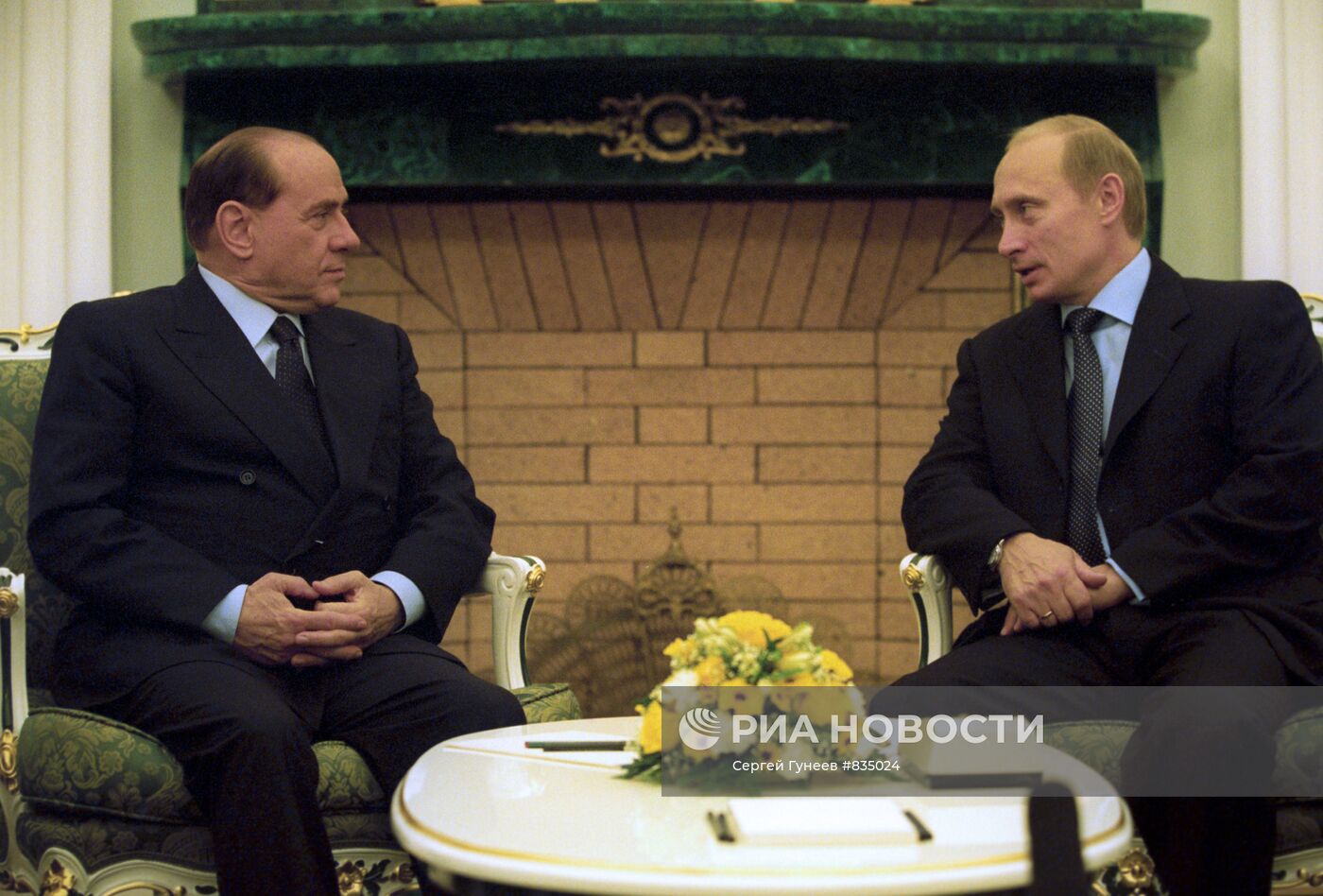 В.Путин и С.Берлускони