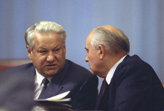 Б.Н.Ельцин и М.С.Горбачев